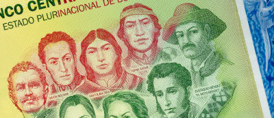 BOLIVIA BICENTENNIAL COMMEMORATIVE BANKNOTE
