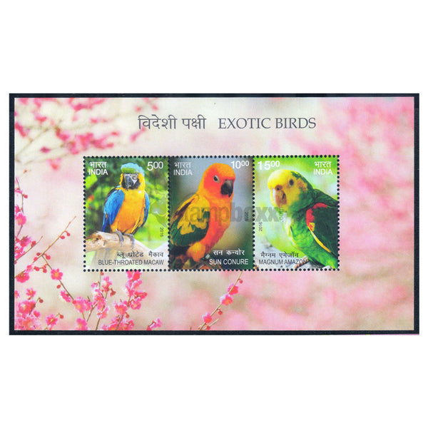 INDIA M/S - EXOTIC BIRDS 2016 v3 MNH