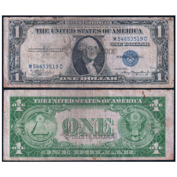 AMERICA 1 DOLLAR SILVER CERTIFICATE 1935 P-416a USED GRADE