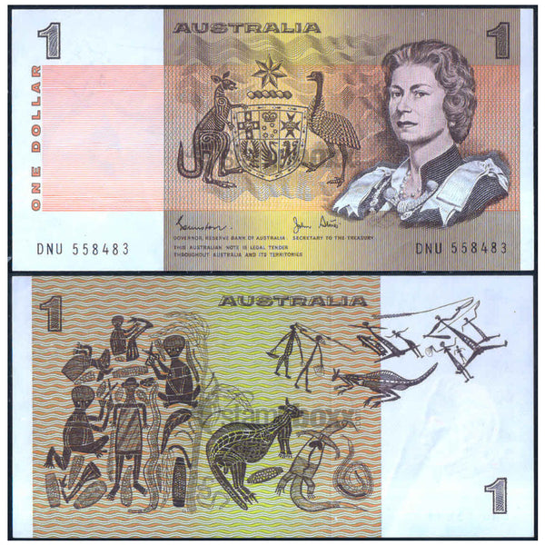 AUSTRALIA 1 DOLLAR 1974-83 P-42 XF GRADE
