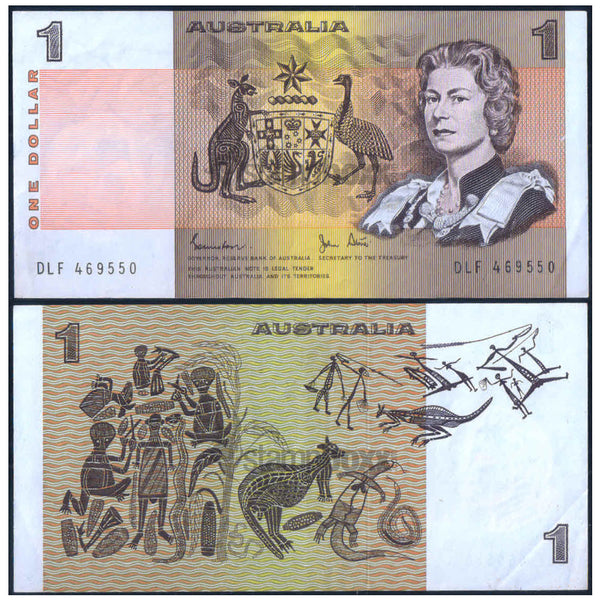 AUSTRALIA 1 DOLLAR 1974-83 P-42 XF GRADE
