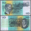 AUSTRALIA 10 DOLLARS 1974-91 P-45c(2) USED GRADE SERIAL 1416