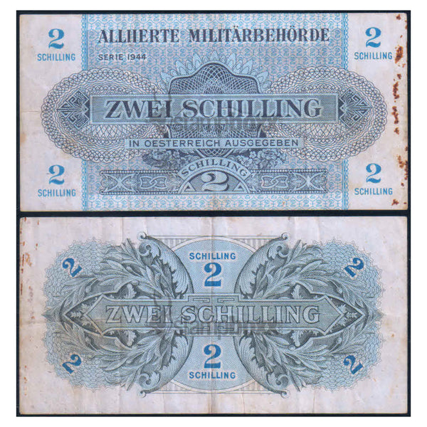 AUSTRIA 2 SHILLINGS 1944 P-104 USED GRADE