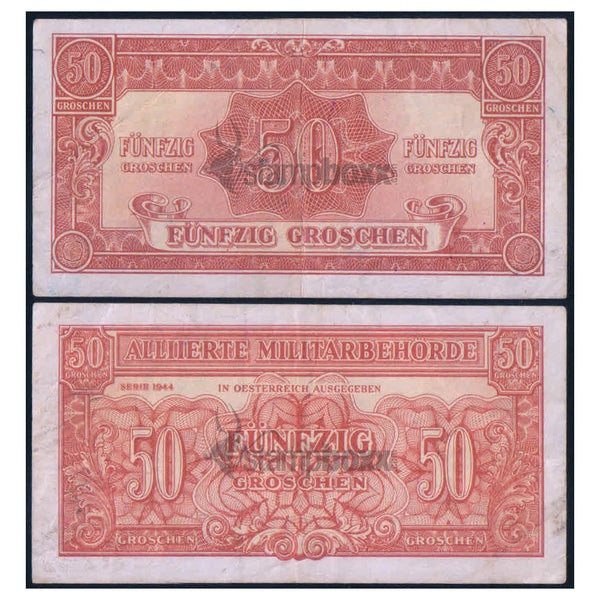 AUSTRIA 50 GROSCHEN 1944 P-102 USED GRADE