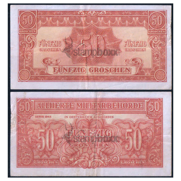 AUSTRIA 50 GROSCHEN 1944 P-102 USED GRADE