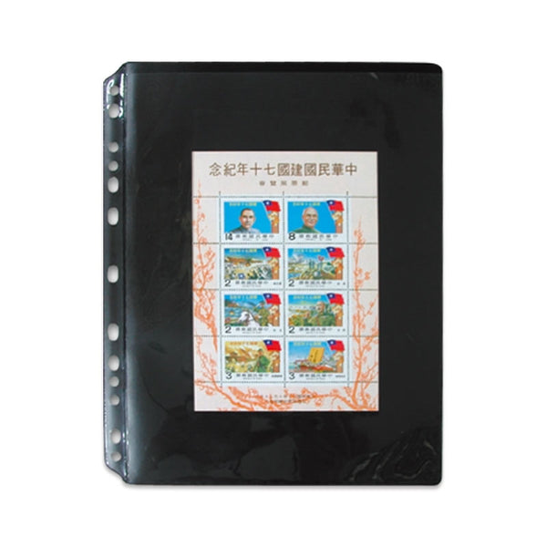 Black - Stamp / Banknote Album Refill1-Divider Pack of 5