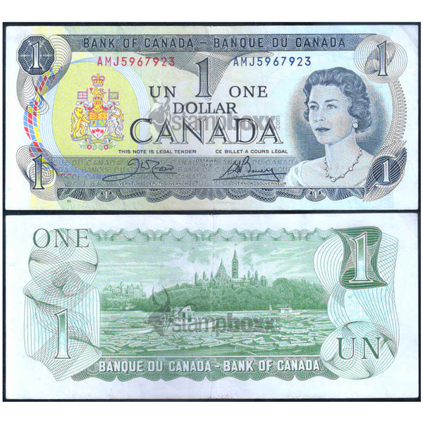 CANADA 1 DOLLAR 1973 P-85c USED GRADE