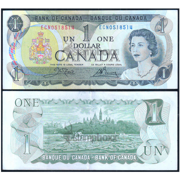 CANADA 1 DOLLAR 1973 P-85c USED GRADE