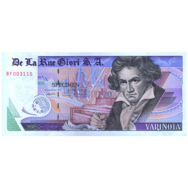 TEST NOTE - DE LA RUE - BEETHOVEN - 1 SPECIMENUNC - RARE