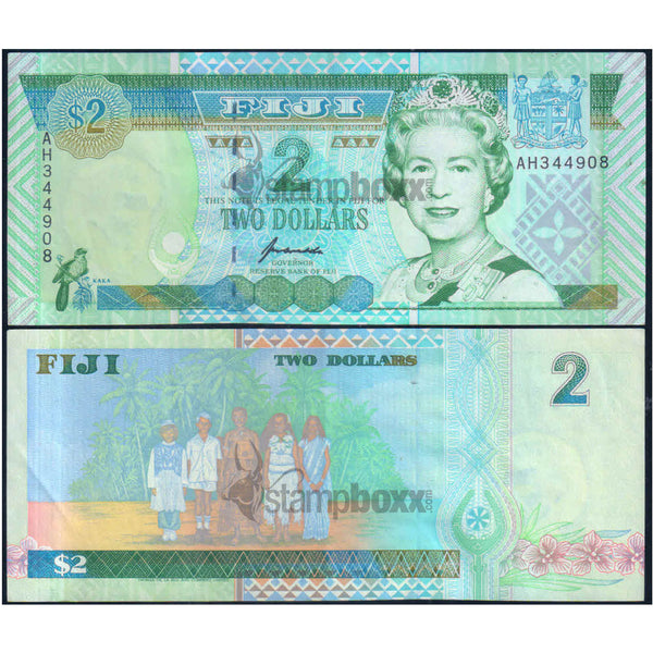 FIJI 2 DOLLARS 1995 P-96b XF GRADE