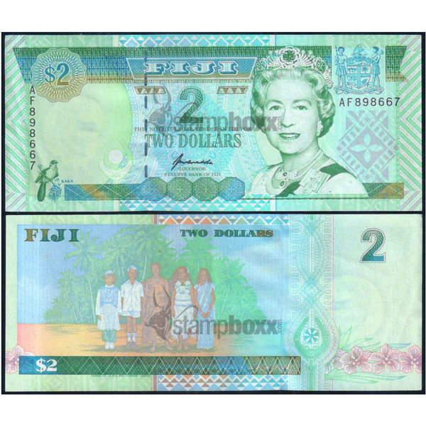 FIJI 2 DOLLARS 1995 P-96b XF GRADE