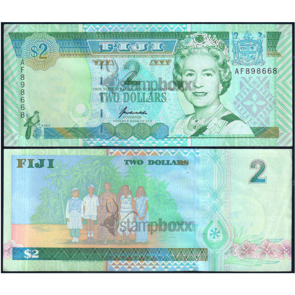 FIJI 2 DOLLARS 1995 P-96b XF GRADE