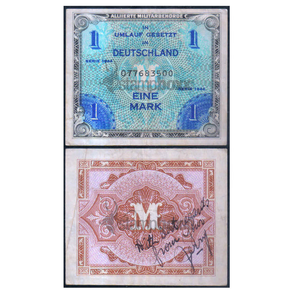 GERMANY - MILITARY ISSUE 1 MARK 1944 P-192 USED GRADE