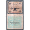 ITALY MILITARY ISSUE10 LIRA 1943 P-M19 USED GRADE