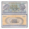 ITALY 500 LIRE 1966-75 P-93 USED GRADE SERIAL 7067