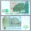 LATVIA 5 LATI 1992 P-43 USED GRADE SERIAL 4819