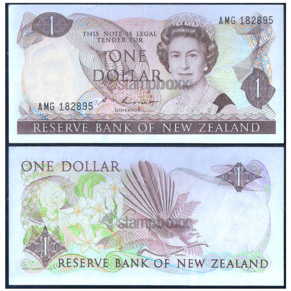 NEW ZEALAND 1 DOLLAR 1981-1992 P-169b aUNC GRADE