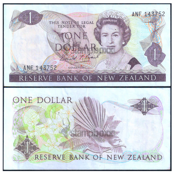 NEW ZEALAND 1 DOLLAR 1981-1992 P-169c XF GRADE
