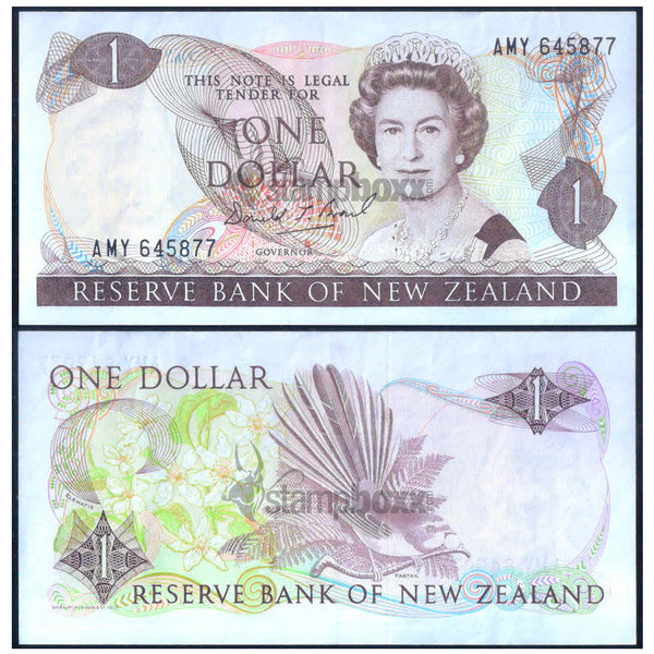 NEW ZEALAND 1 DOLLAR 1981-1992 P-169c XF GRADE