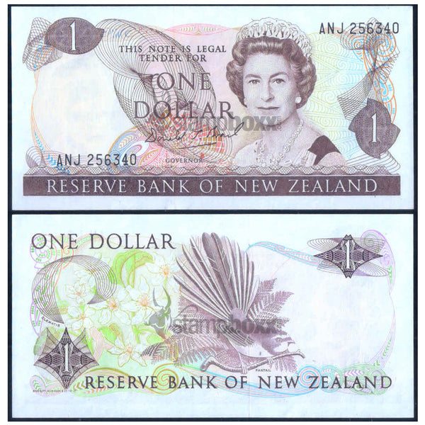 NEW ZEALAND 1 DOLLAR 1981-1992 P-169c aUNC GRADE