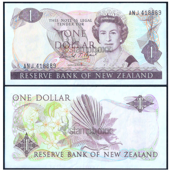 NEW ZEALAND 1 DOLLAR 1981-1992 P-169c XF GRADE