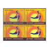 SURYA NAMASKAR - ASVASANCHALANSANA 25 RUPEES 2016 BLOCK OF 4 MNH
