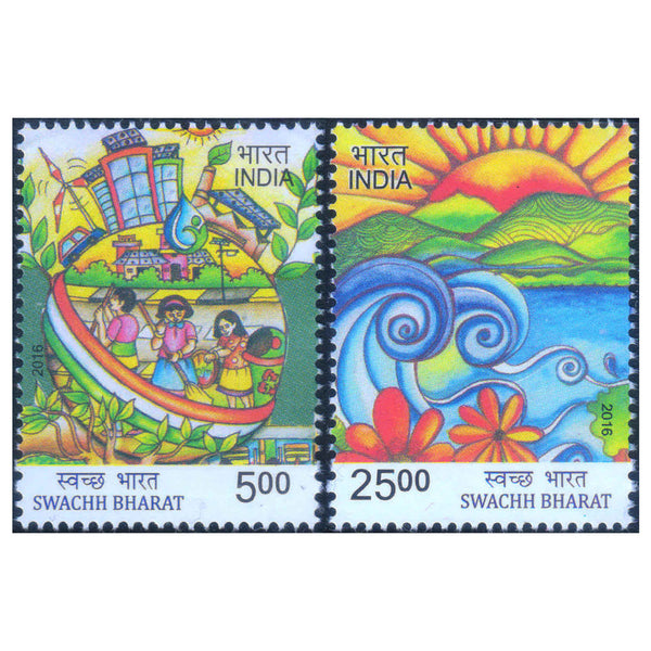 SWACHH BHARAT 2v 2016 MNH