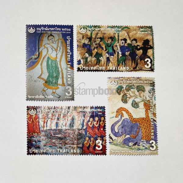 THAILAND 4v THAI HERITAGE CONSERVATION 2018 MNH