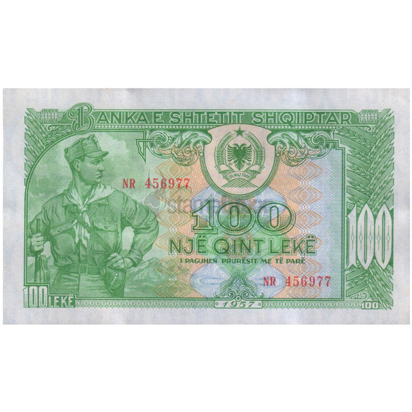 ALBANIA 100 LEKE 1957 P-30 UNC