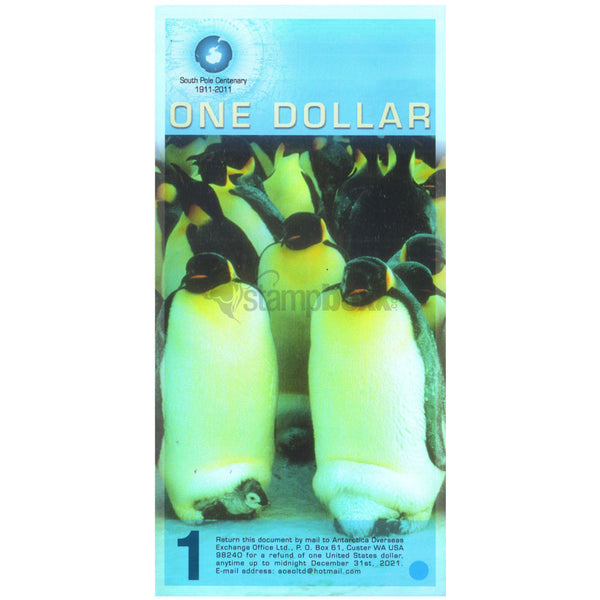 ANTARCTICA 1 DOLLAR 2011 UNC POLYMERFANTASY ISSUE
