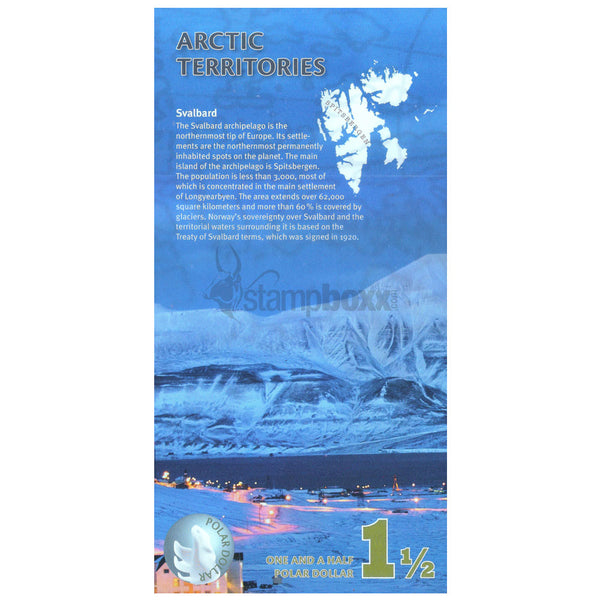 ARCTIC TERRITORIES 1½ POLAR DOLLAR UNC - PRIVATE ISSUE