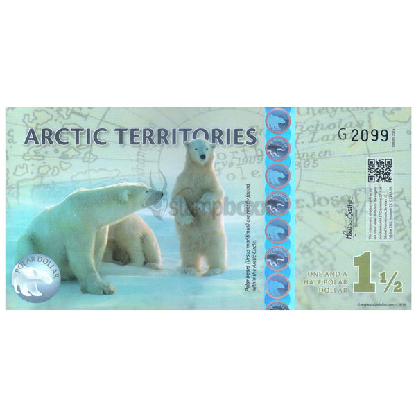 ARCTIC TERRITORIES 1½ POLAR DOLLAR UNC - PRIVATE ISSUE