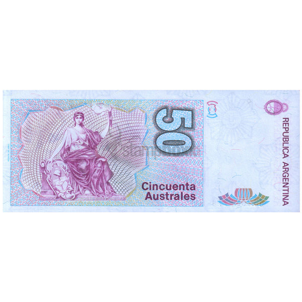 ARGENTINA 50 AUSTRALS 1985-89 P-326b(2) UNC