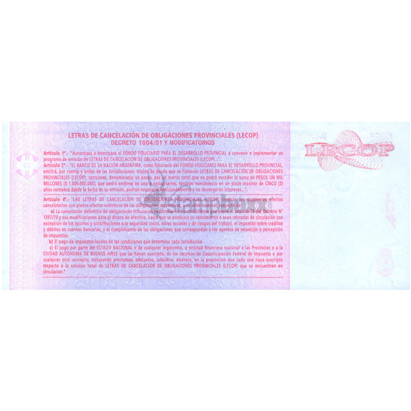 ARGENTINA 5 PESOS P-SNL 2006 aUNC