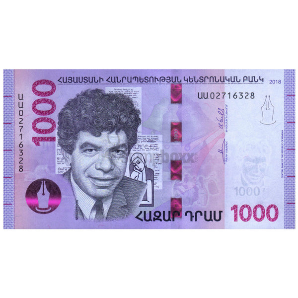 ARMENIA 1000 DRAM 2018 P-W61 UNC HYBRID