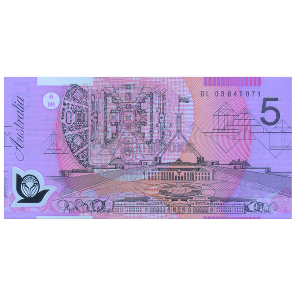 AUSTRALIA 5 DOLLARS 2003 P-57b UNC POLYMER