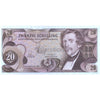 AUSTRIA 20 SHILLINGS 1967 aUNC (MIDDLE FOLD)