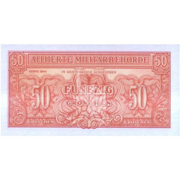 AUSTRIA 50 GROSCHEN 1944 P-102 UNC - RARE