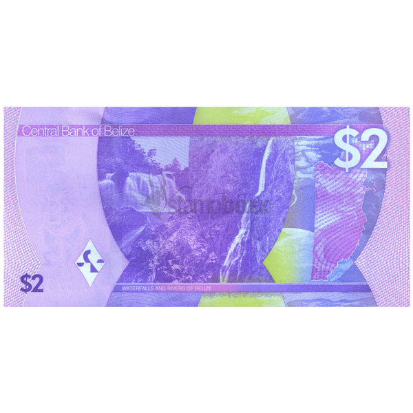 BELIZE 2 DOLLARS 2025 P-73 UNC