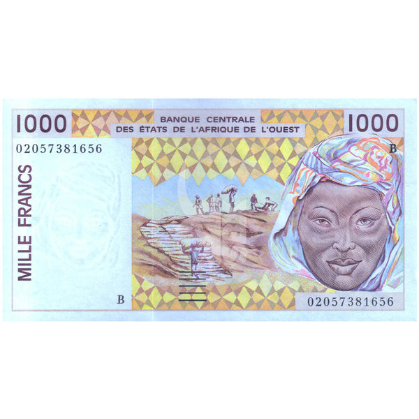 BENIN - WEST AFRICAN STATES 1000 FRANCS 2003 P-211B UNC