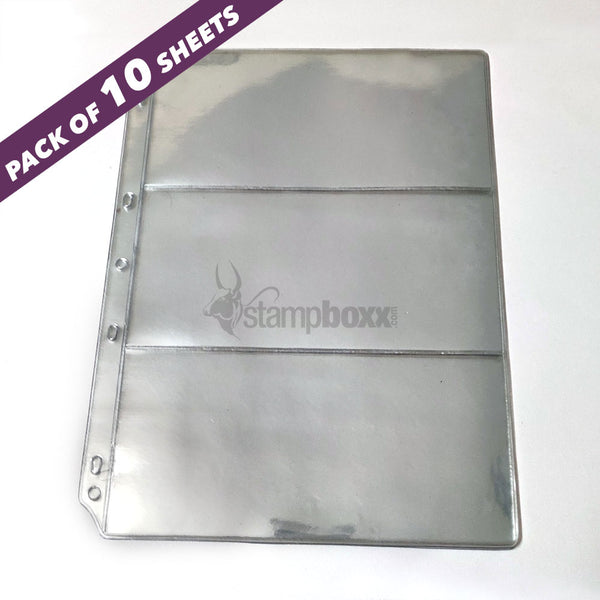 Indian Made - Transparent Banknote Album Refill3-pocket Pack of 10