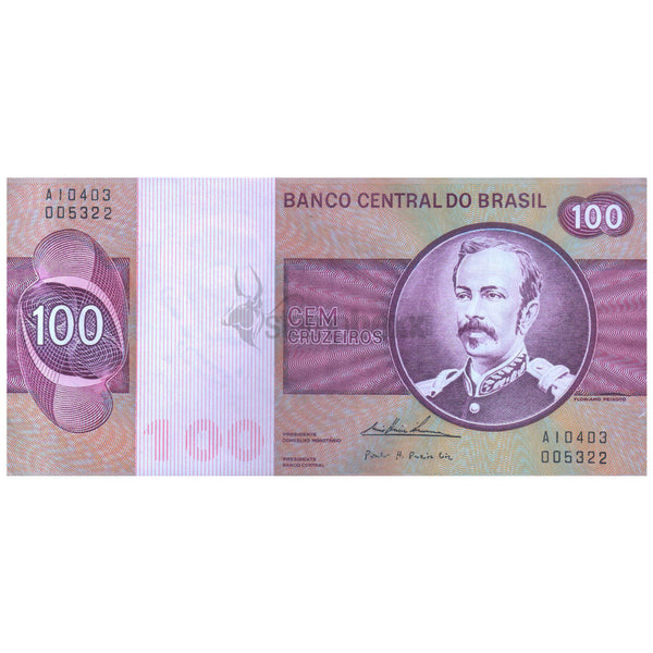 BRAZIL 100 CRUZADOS 1974-81 P-195A UNC