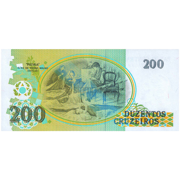 BRAZIL 200 CRUZEIROS 1990 P-229 UNC