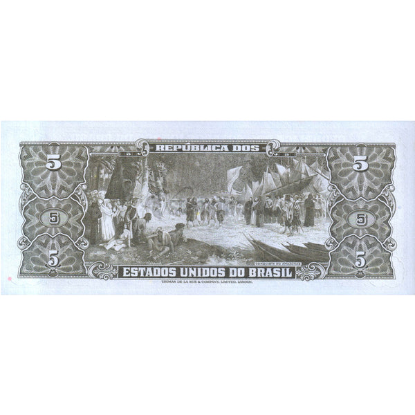 BRAZIL 5 CRUZEIROS 1962 P-176a UNC