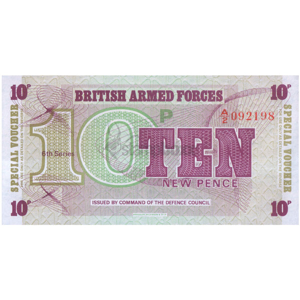 BRITISH ARMED FORCES 10 PENCE 1972 P-M45 UNC