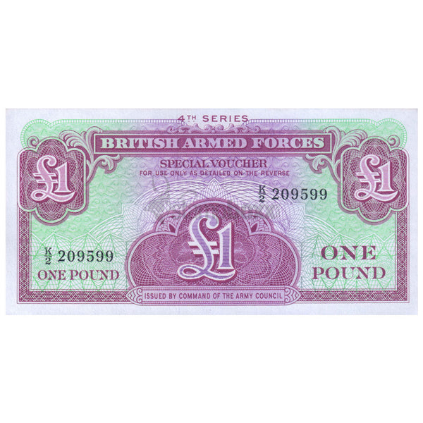 BRITISH ARMED FORCES 1 POUND 1962 P-M36 UNC