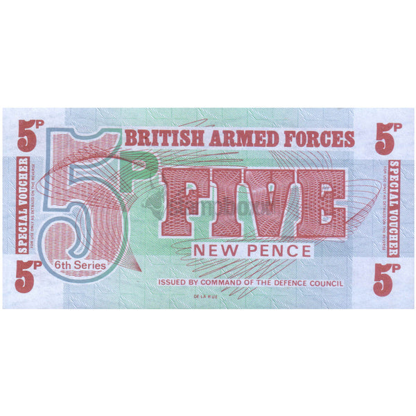 BRITISH ARMED FORCES 5 PENCE 1972 P-M44 UNC