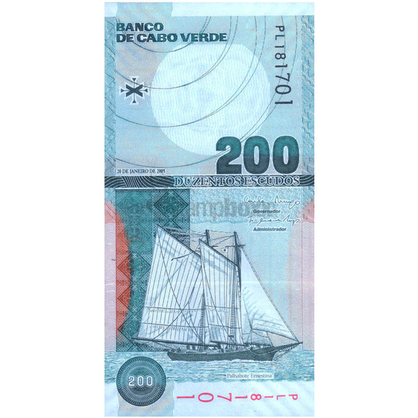CABO VERDE 200 ESCUDOS 2005 P-68 UNC