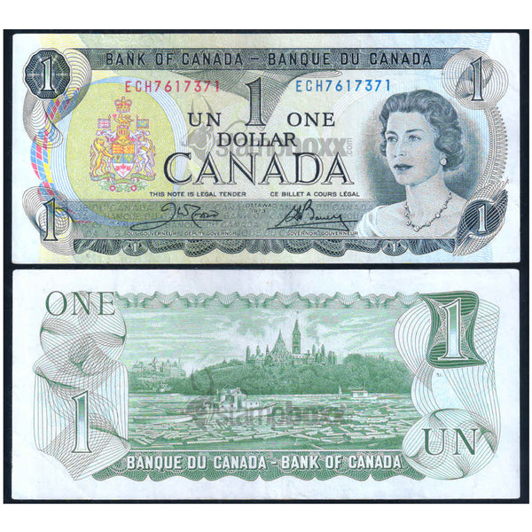 CANADA 1 DOLLAR 1973 P-85c USED GRADE