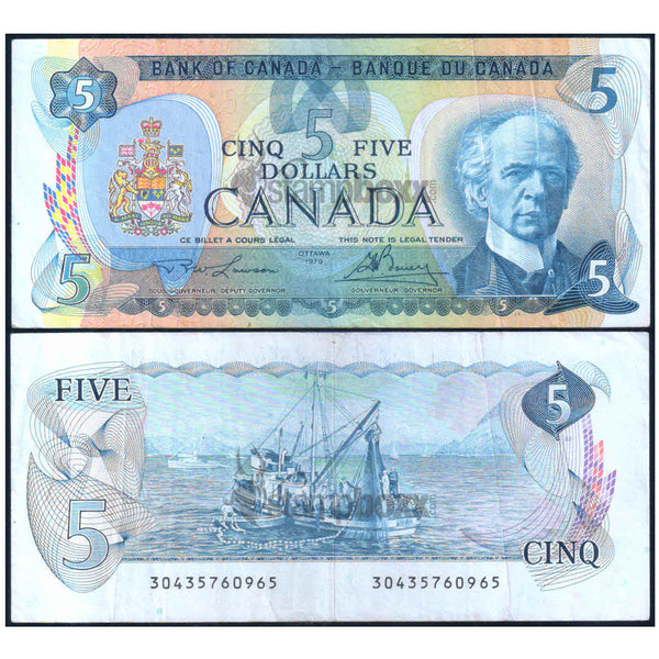 CANADA 5 DOLLARS 1979 P-92b USED GRADE